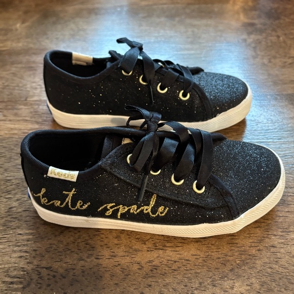 Keds Other - Keds Kate Spade Black Glittery Shoes size 8